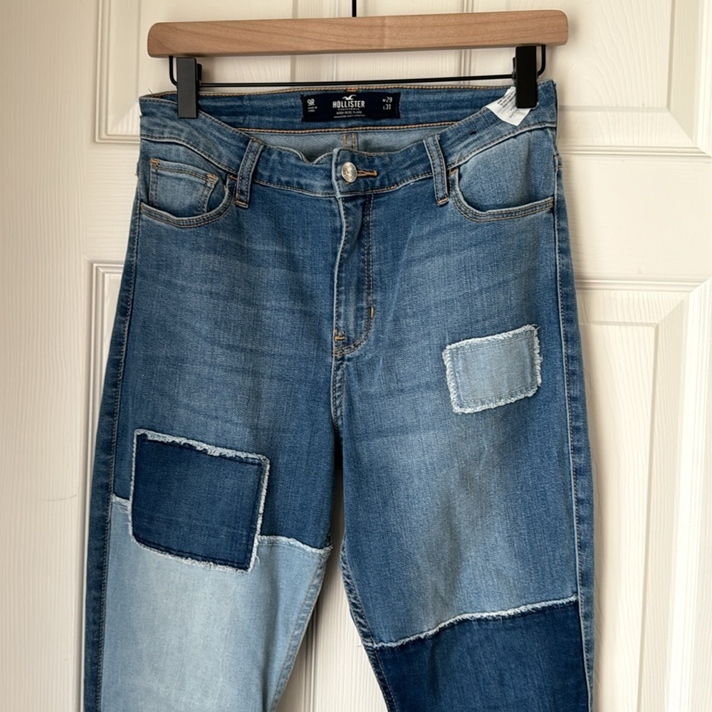 NWOT Hollister Women’s Jeans California High Rise Flare Soft Stretch size 9 - Picture 2 of 11
